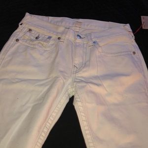 BRAND NEW STRAIGHT WHITE TRUE RELIGION JEANS